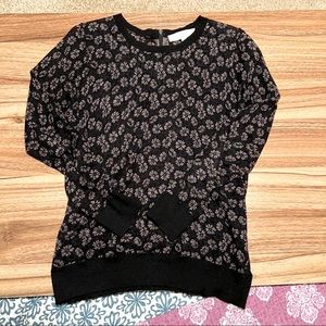 3/$20 🎉 LOFT semi-sheer knit top with quarter-zip in back, Petite Large